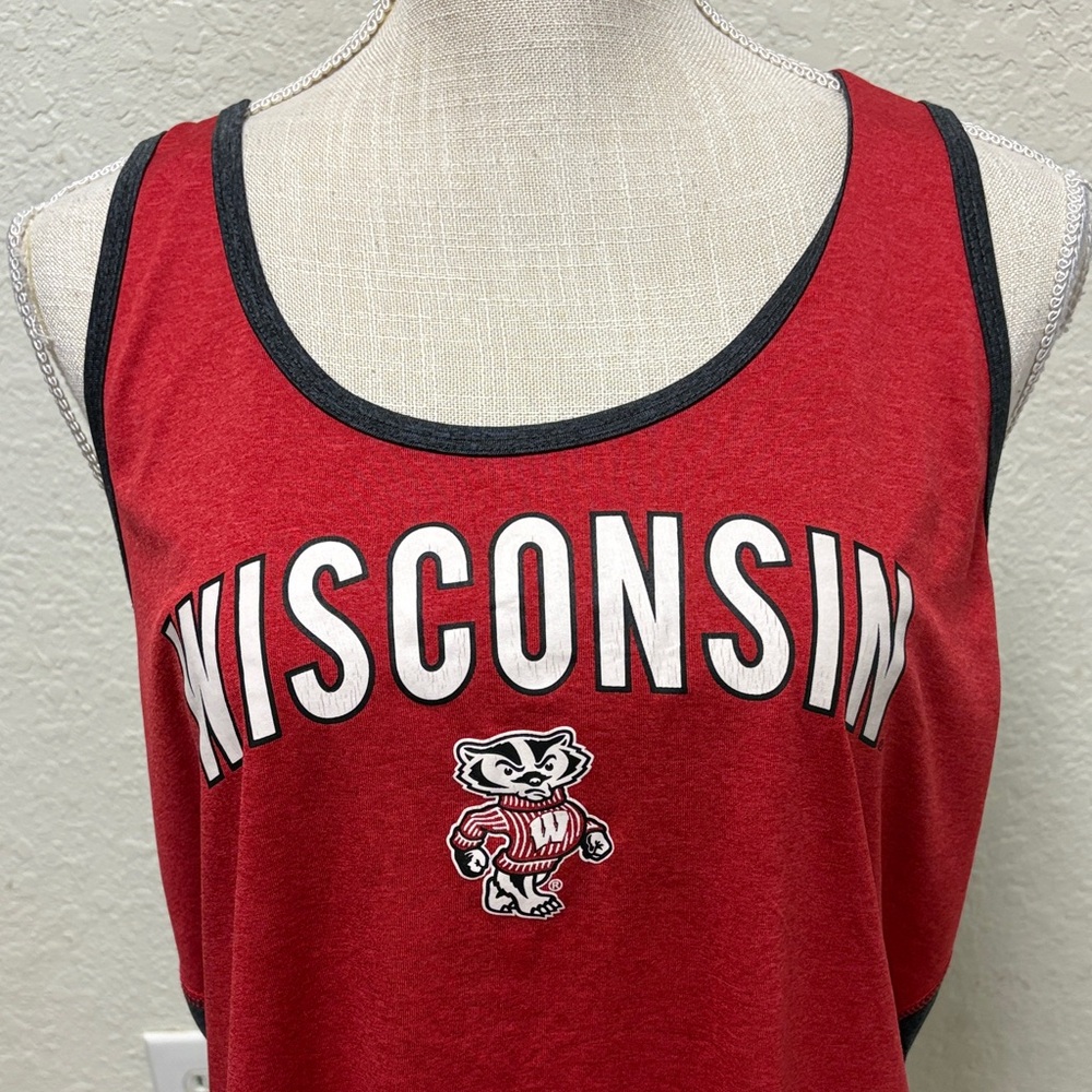 Wisconsin Women's Red Tank Top - Picture 2 of 9